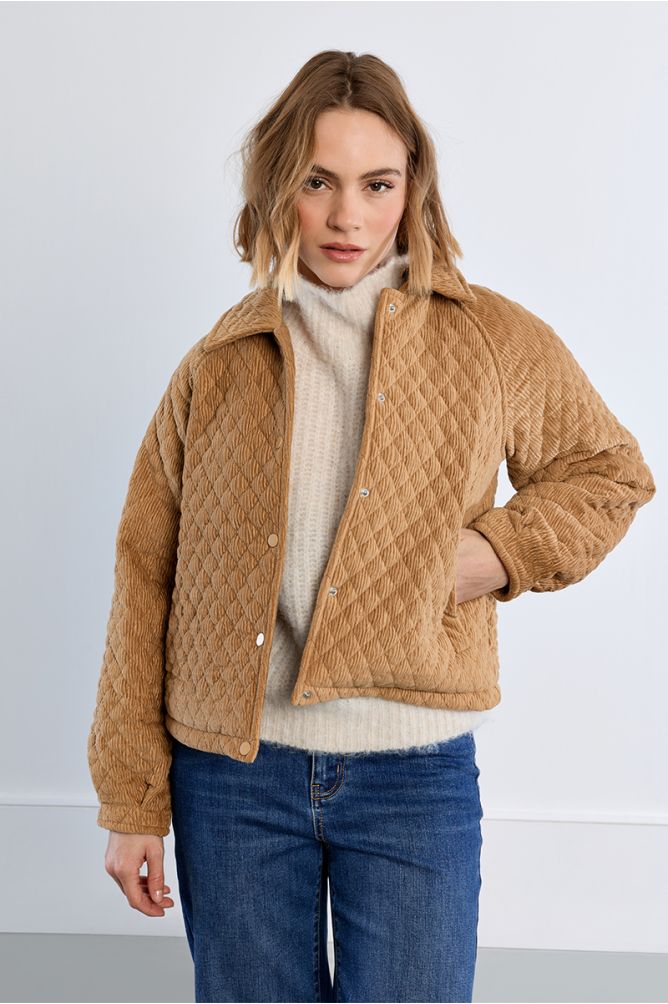 Chaqueta de manga larga motivo rombos