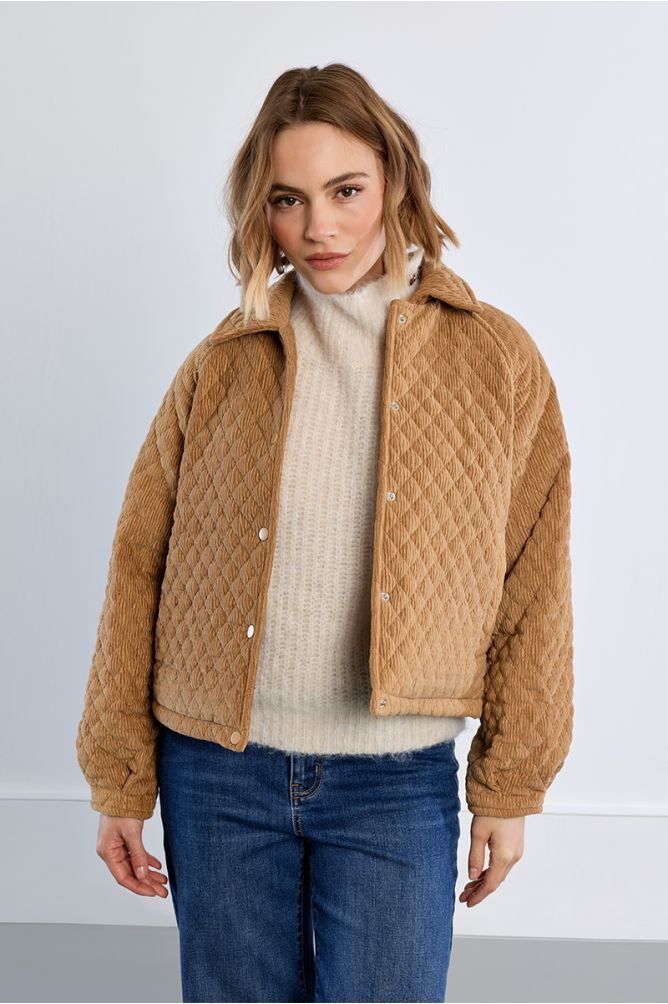 Chaqueta de manga larga motivo rombos