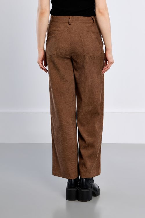 Wide trousers, in corduroy