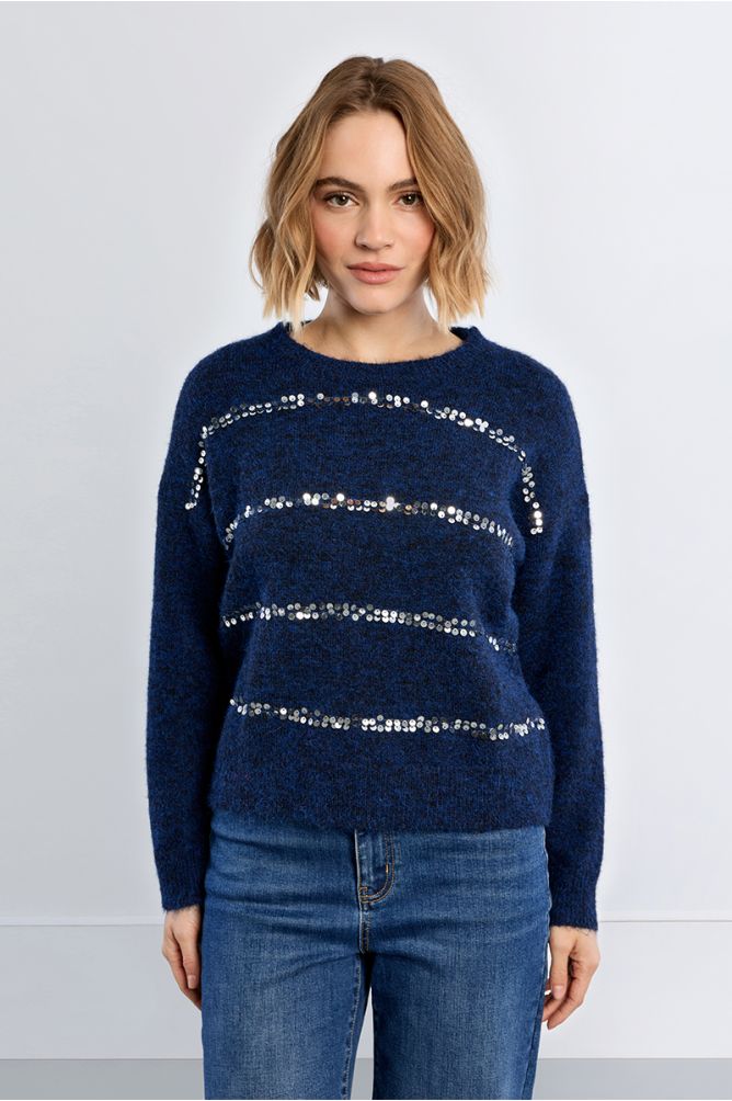 Pull en maille, à sequins