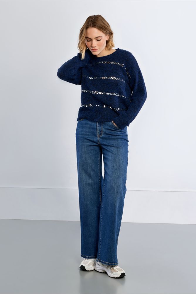 Pull en maille, à sequins