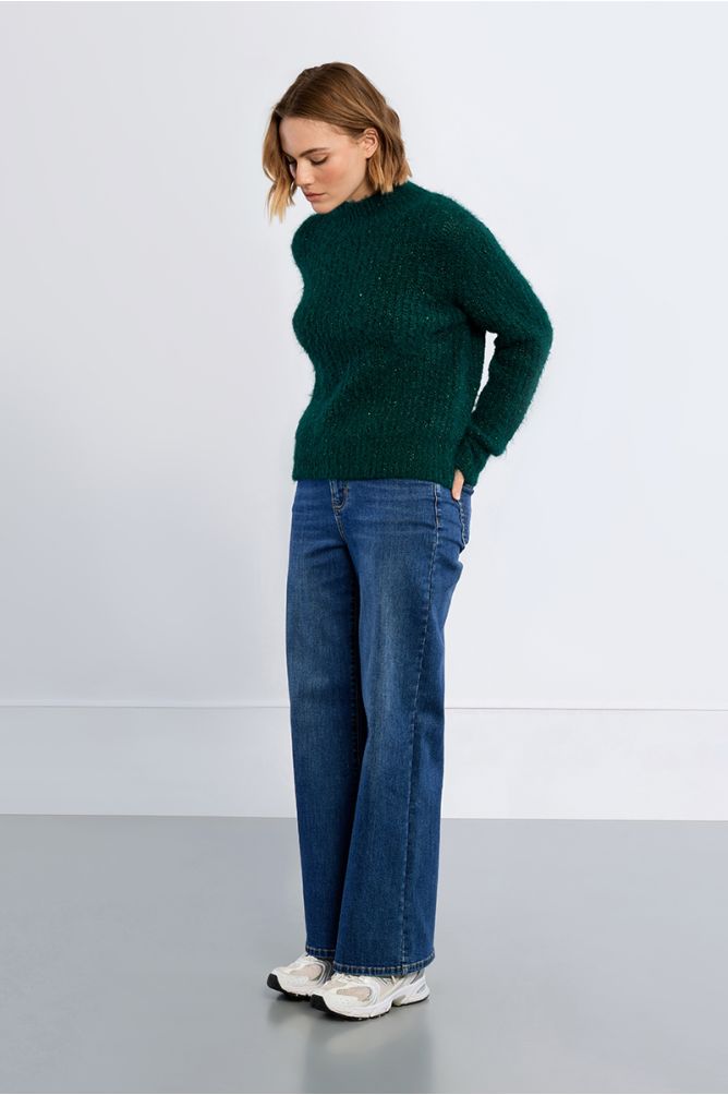 Turtleneck sweater, sequined
