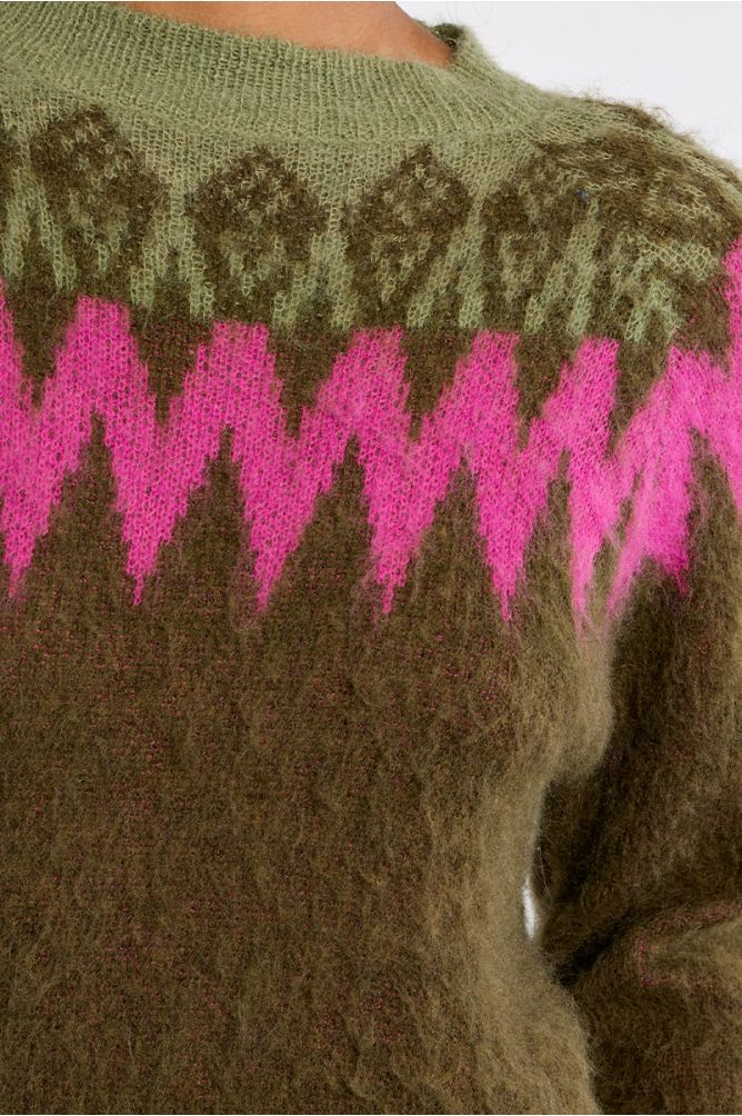 Pull aux motifs géométriques