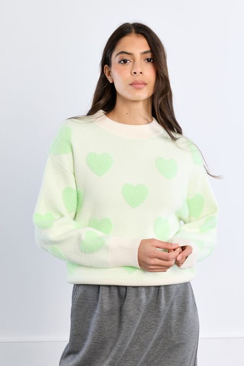 Sweater with hearts