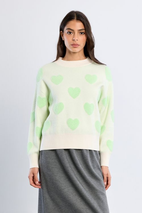 Sweater with hearts
