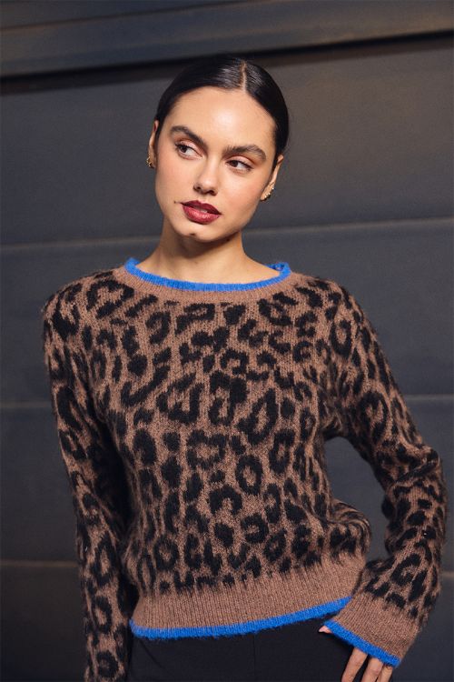 Leopard knit sweater