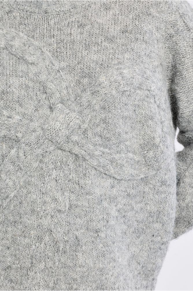 Knitted sweater with bow detail