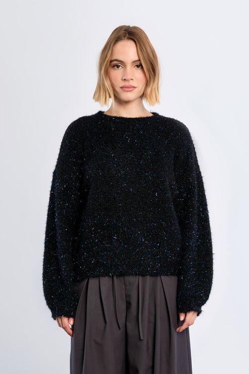 Pull en grosse maille pailletée