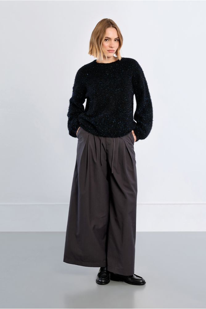 Chunky sequined knit sweater