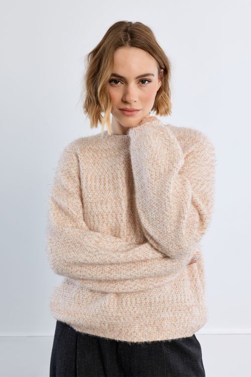 Pull en grosse maille pailletée