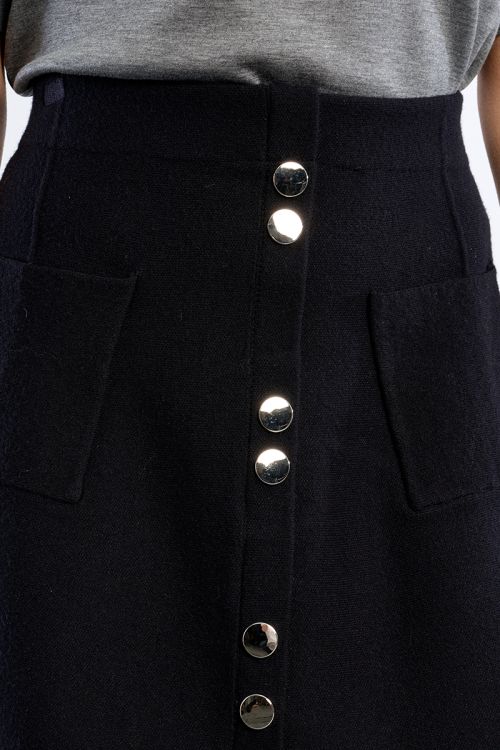 Mini jupe en maille, taille haute