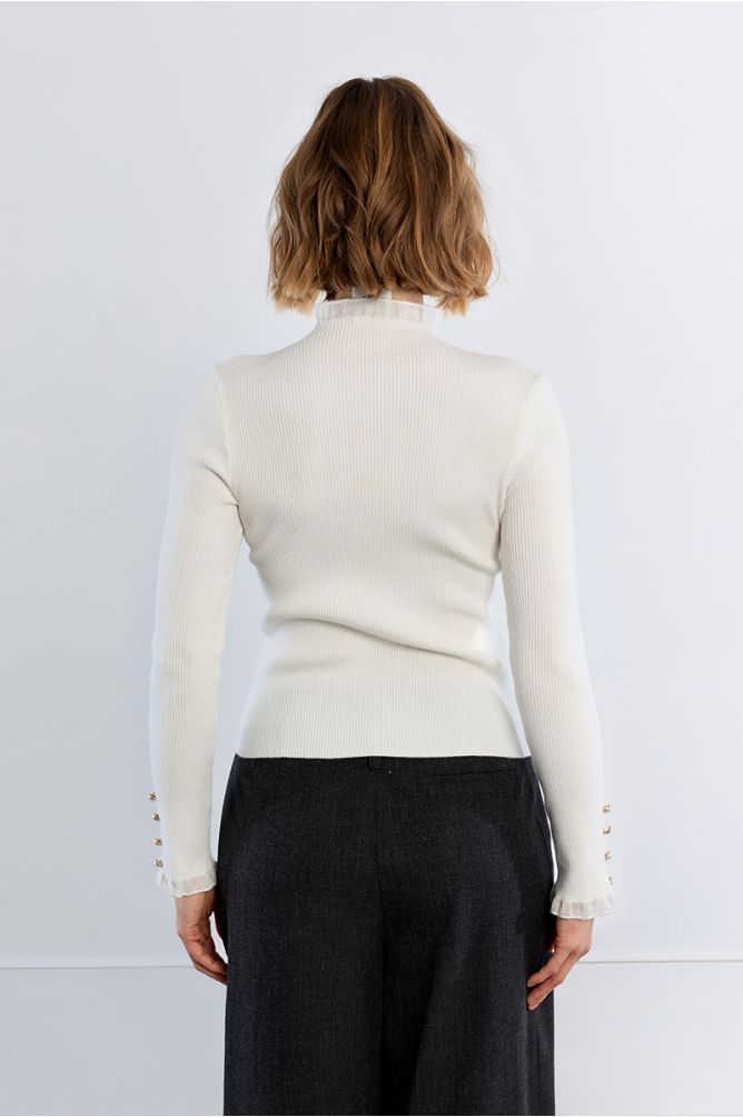 Pull manches longues, à strass