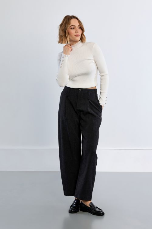Pull manches longues, à strass