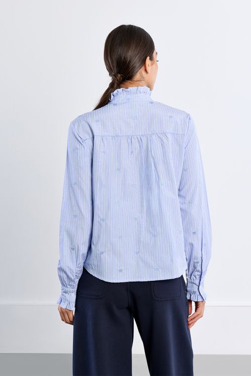 Cotton poplin shirt, Victorian collar