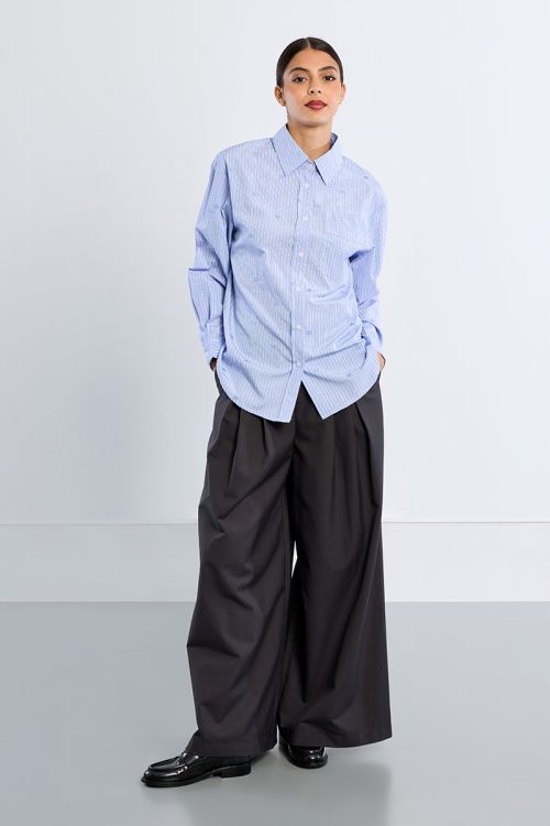 Camicia in popeline di cotone con cuori - Lili Sidonio