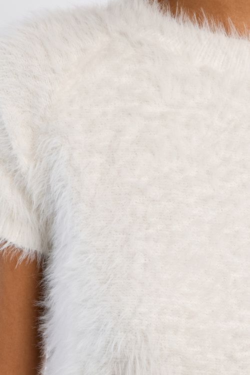 Short-sleeved sweater, fluffy