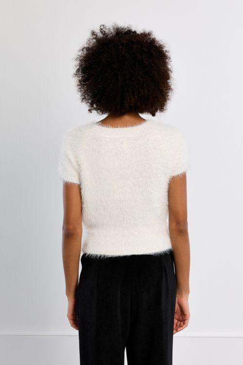 Short-sleeved sweater, fluffy