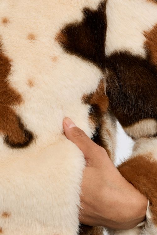 Chaqueta de peluche con estampado