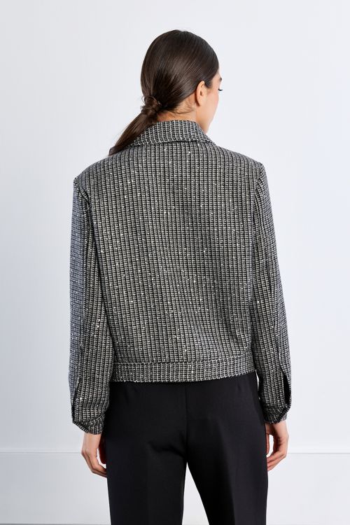 Chaqueta de manga larga en tejido tweed