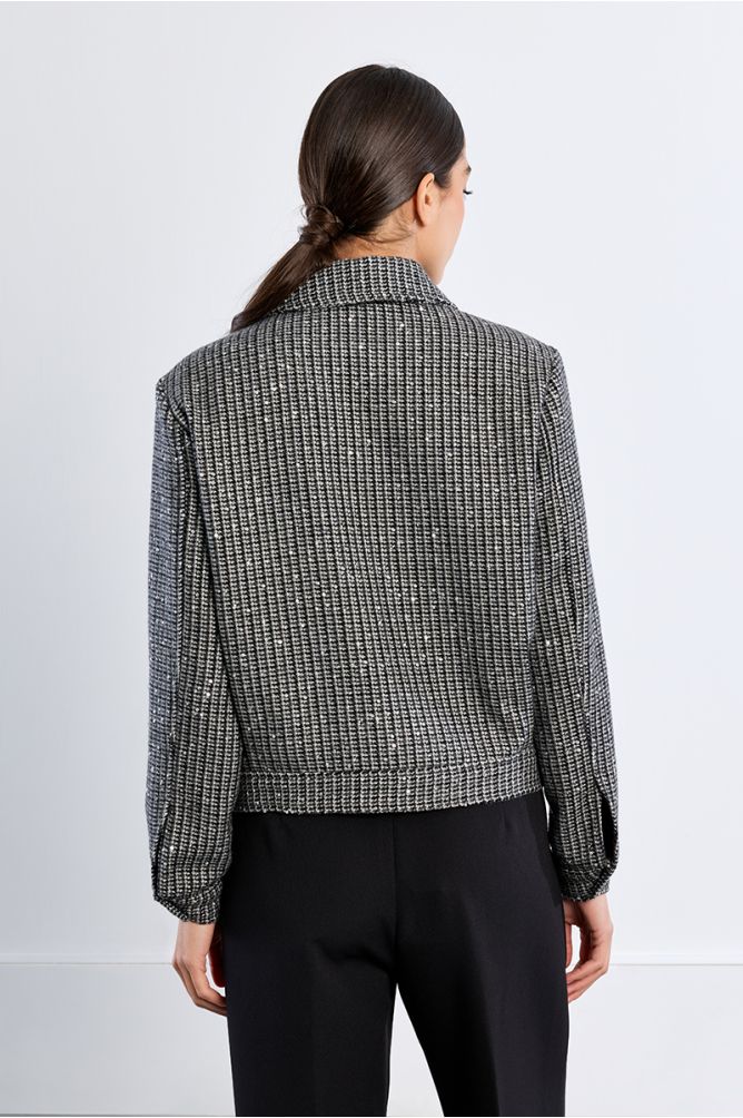 Veste en tweed, à strass