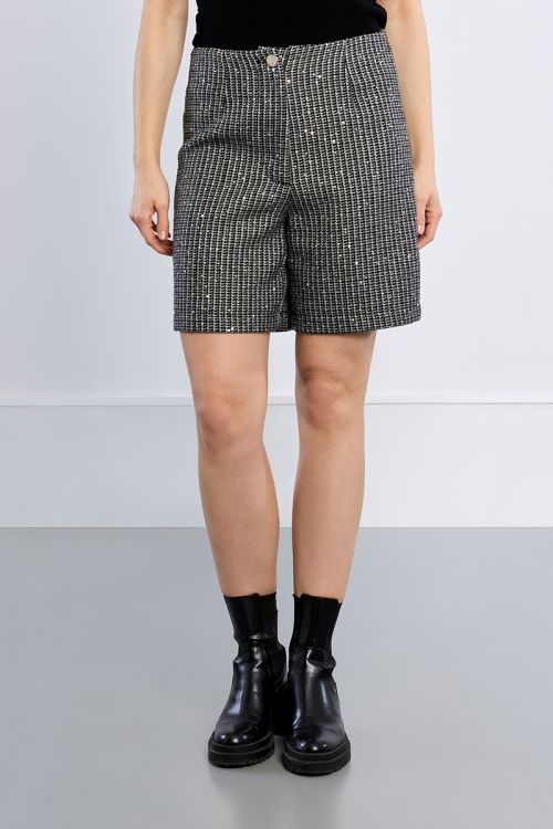 Bermuda recta en tejido tweed
