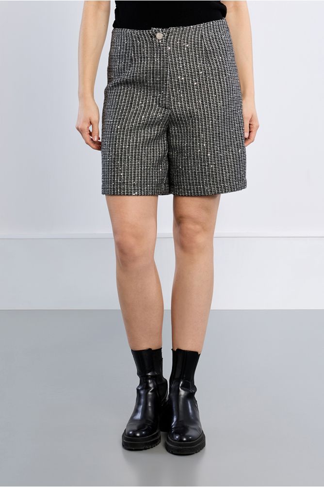 Bermuda in tweed con strass - Lili Sidonio