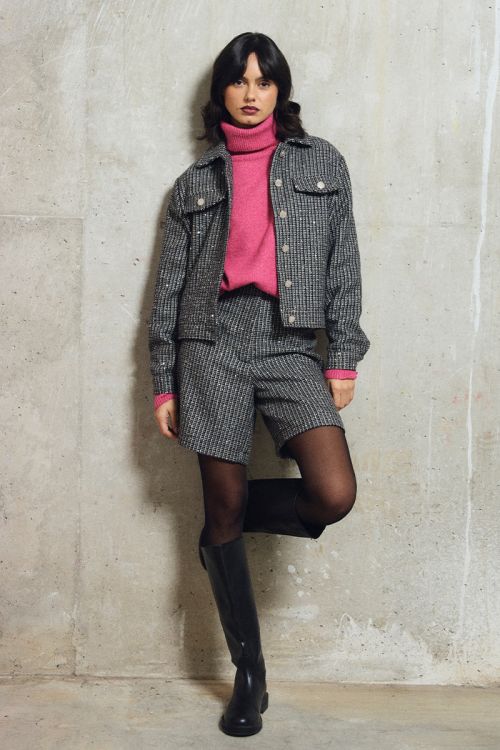 Bermuda in tweed con strass - Lili Sidonio