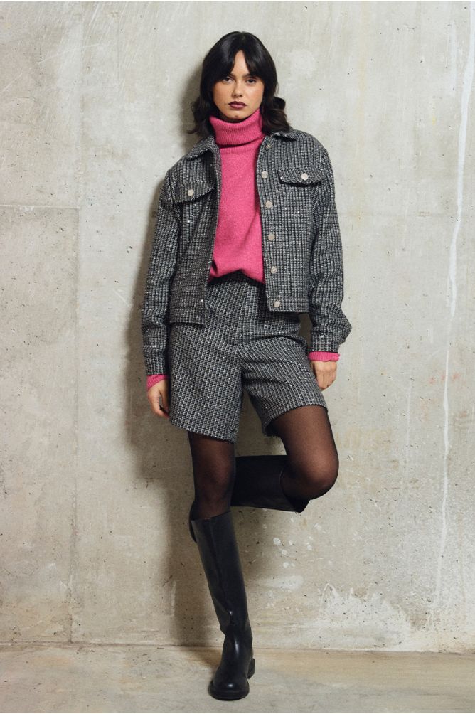 Bermuda in tweed con strass - Lili Sidonio