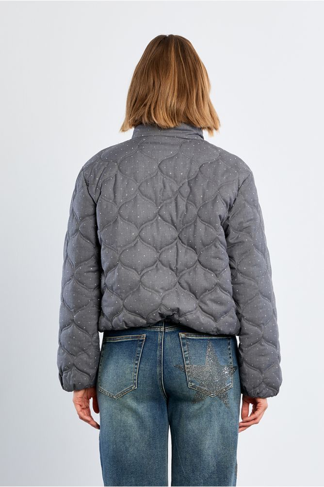 Veste matelassée, à strass