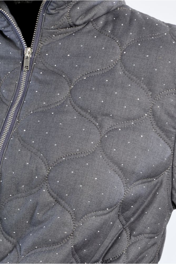 Veste matelassée, à strass