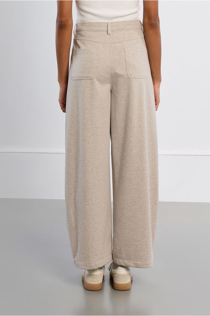 Pantalon barrel, taille haute