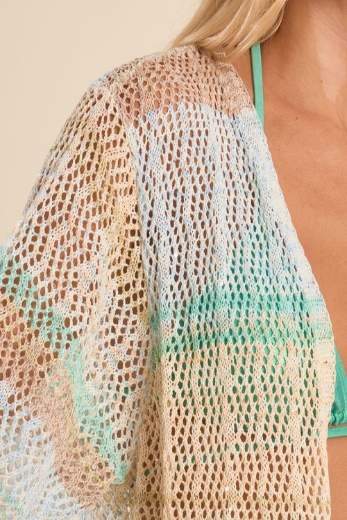 Wide openwork cardigan