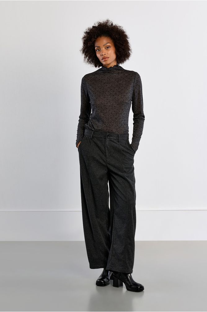 Pantalon barrel, taille haute