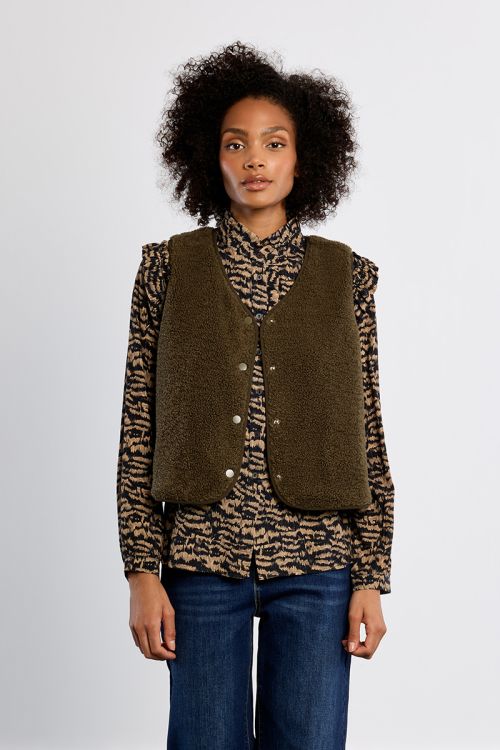 Veste sans manches, imitation mouton