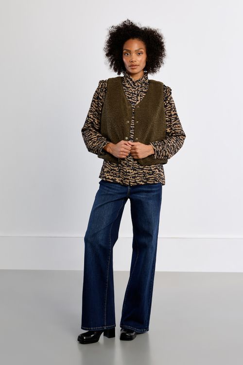 Veste sans manches, imitation mouton