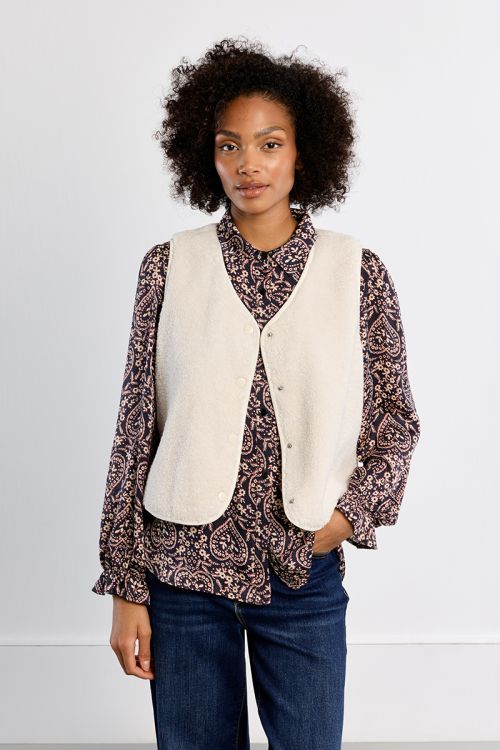 Veste sans manches, imitation mouton