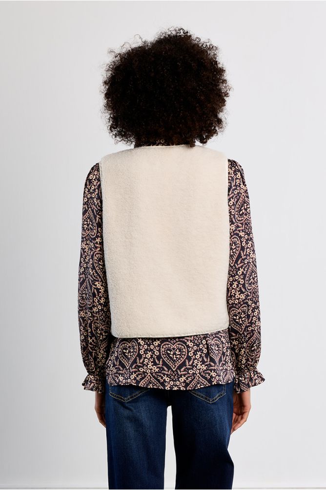 Veste sans manches, imitation mouton