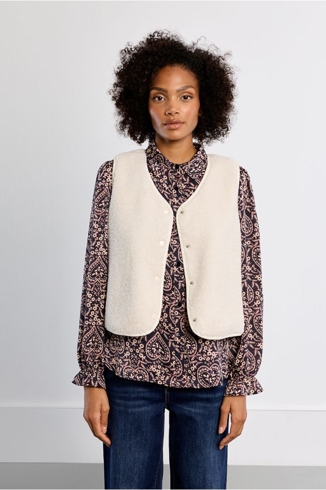 Veste sans manches, imitation mouton