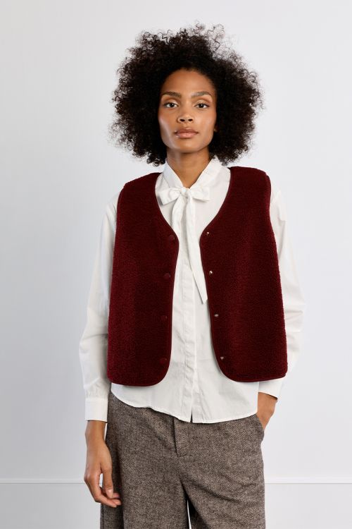 Veste sans manches, imitation mouton