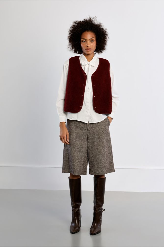 Veste sans manches, imitation mouton