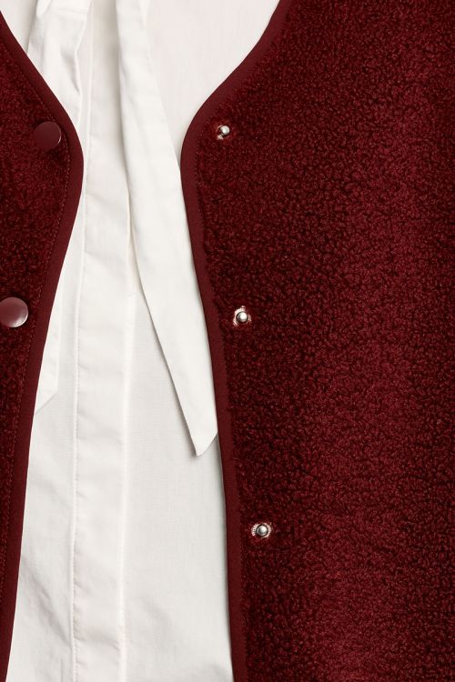 Sleeveless jacket, imitation sheepskin