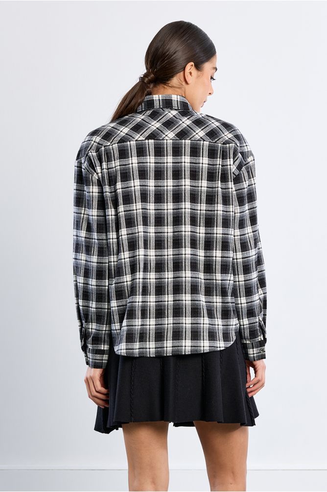 Oversized plaid shirt