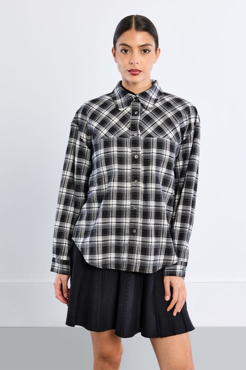Chemise oversize à carreaux