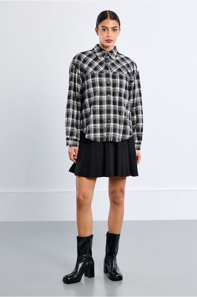 Chemise oversize à carreaux