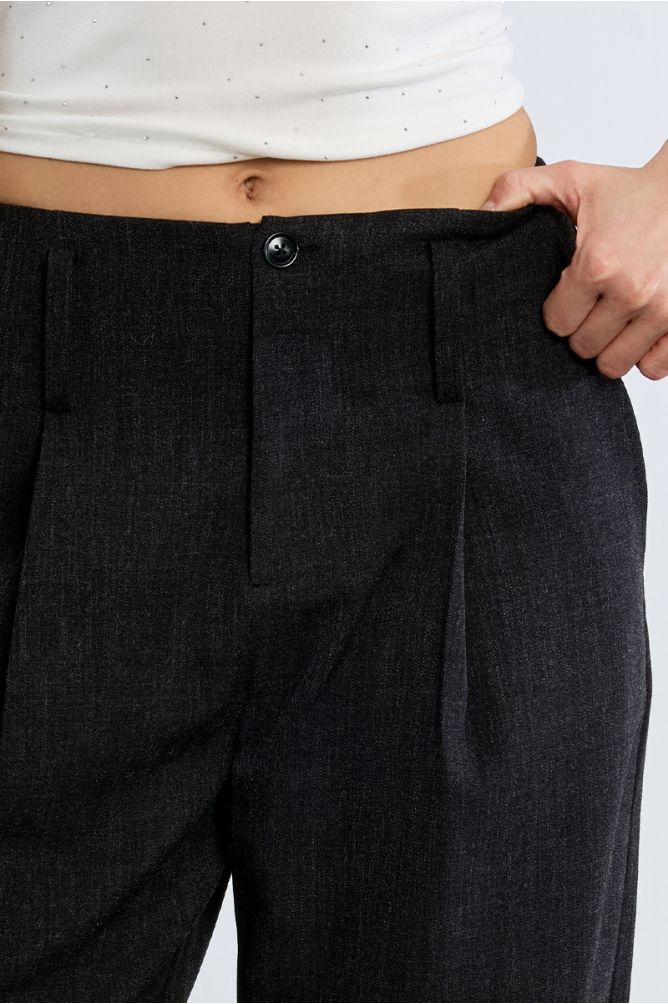 Pantalon barrel, à pinces
