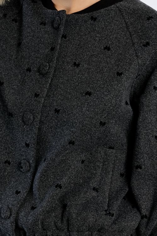 Bomber rayé, détails nœuds