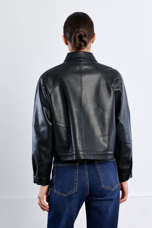 Veste oversize en similicuir