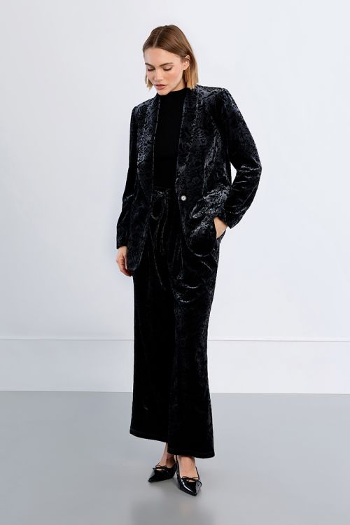 Velvet trousers, with flowers