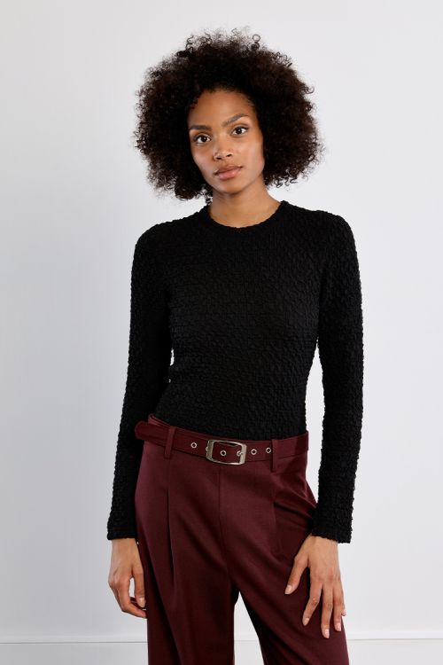 Pull en maille bouclette, droit