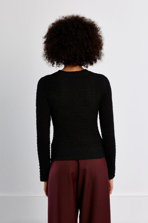 Pull en maille bouclette, droit
